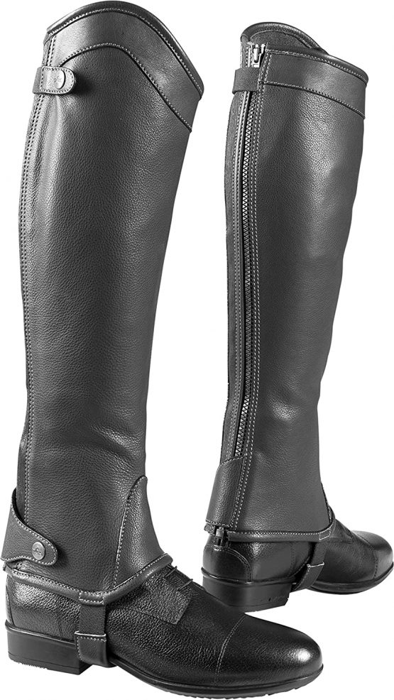 Equi-Theme/Equit'M Unisex's 913239211 Elite Half-Chaps, Black, X-Small - Image 2