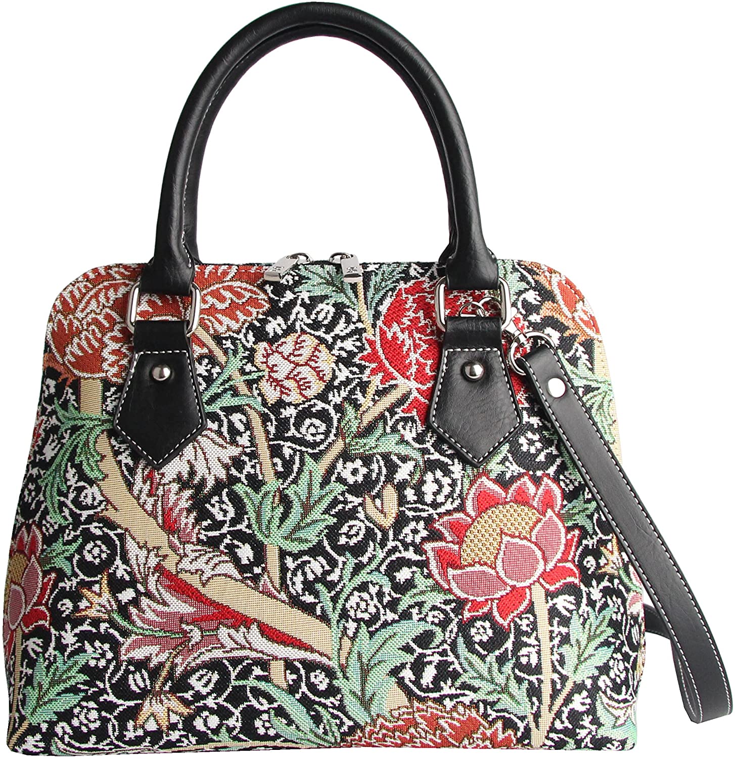 Signare Tapestry Handbags Shoulder bag and Crossbody Bags for Women with William Morris Designs (The Cray, CONV-CRAY)