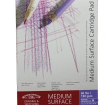 Gummed Medium Surface Cartidge Pad, A5, 30 sheets, 60 lbs/ 130gsm. med grain paper pad