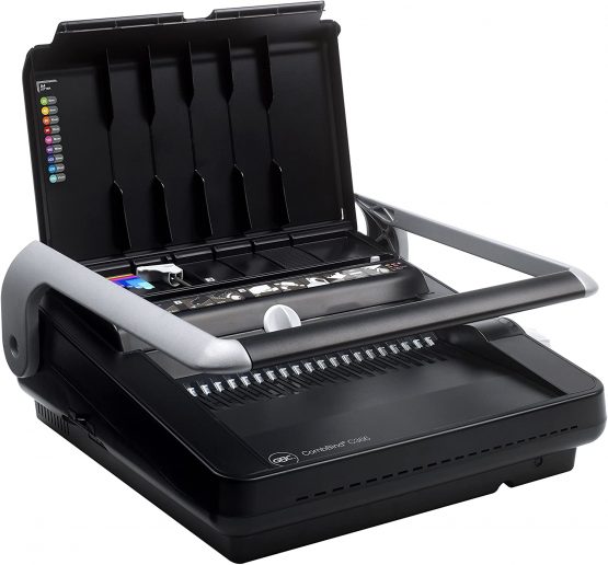 GBC CombBind C366 Manual Comb Binding Machine with Paper Seperator (Punch Capacity 30 Sheets, Bind Capacity 450 Sheets)