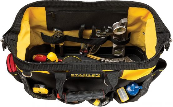 STANLEY FATMAX Technician Tool Bag, Heavy Duty 600 Denier and Leather, Multifunctional Tool Storage Organiser, 18 Inch, 1-93-950 - Image 4