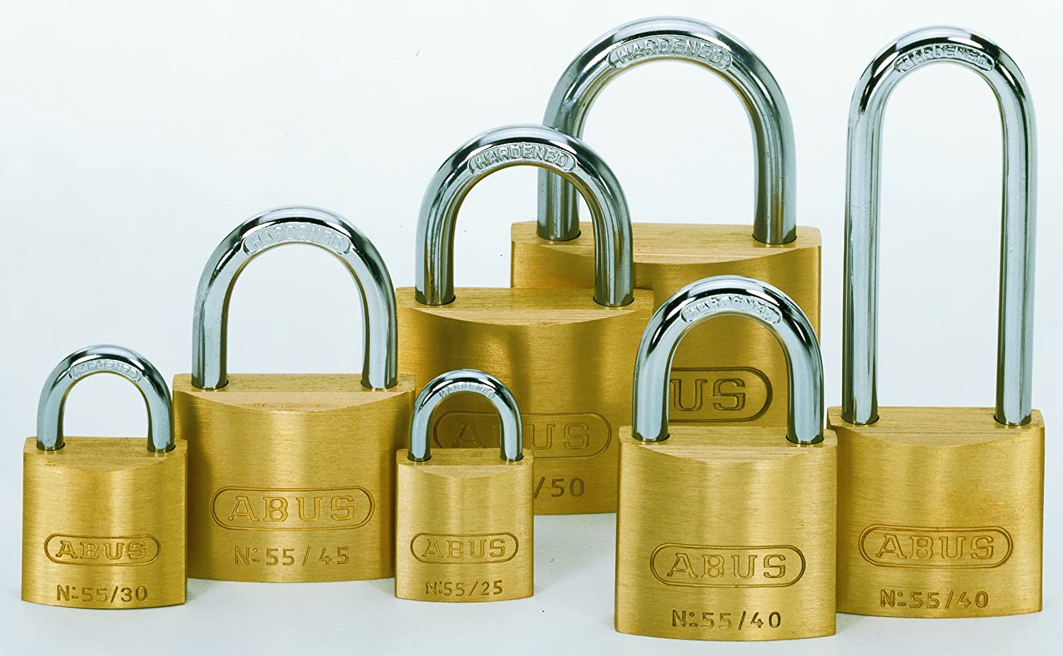 ABUS Padlock Brass 55/50, Robust, Weatherproof Lock with Automatic Locking and Hardened Steel Shackle - Image 3