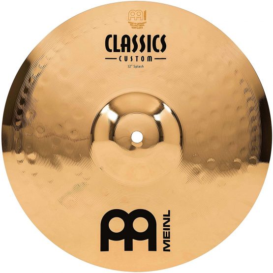 Meinl Classics Custom Brilliant 12 inch (30,48cm) Splash cymbal for Drum Set – B10 Bronze, Brilliant Finish, Made in Germany (CC12S-B)
