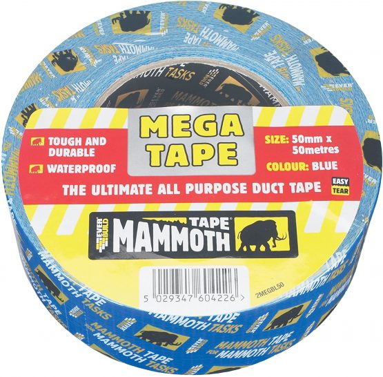 Everbuild Mammoth Mega All Purpose Duct Tape, White, 50 mm x 50 m