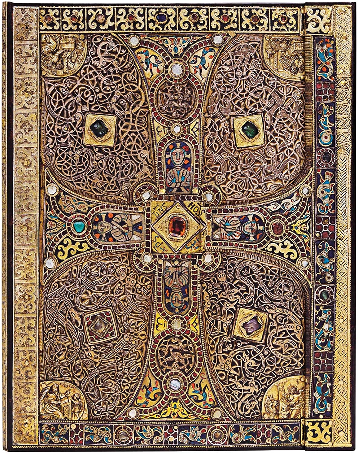 Paperblanks Lindau Gospels Collection Lindau Ultra Notebook with Lined Pages, beige, Ultra (230 x 180)