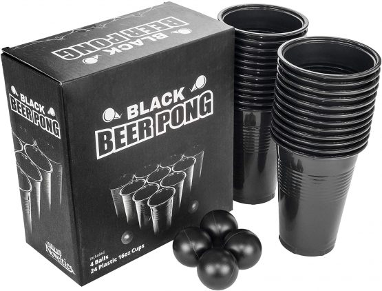 Fairly Odd Novelties Beer Pong Set, Red Cups and Ping Pong Balls.