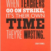 Hallmark Shoebox Comedy Card Jeremy O'Donnell 'Teacher Strike' - Medium [Old Model]