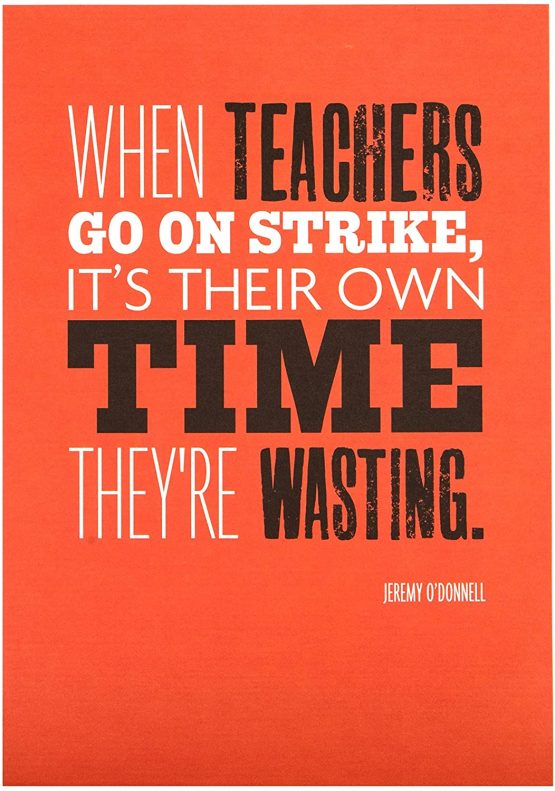 Hallmark Shoebox Comedy Card Jeremy O'Donnell 'Teacher Strike' - Medium [Old Model]