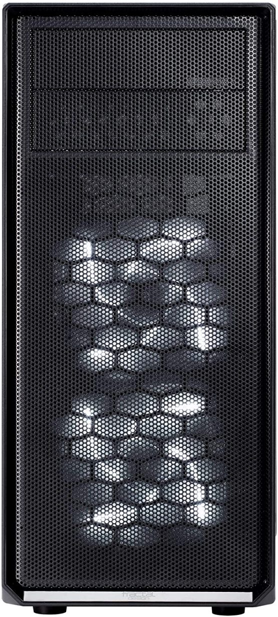 Fractal Design Focus G - Mid Tower Computer Case - ATX - High Airflow - 2x Fractal Design Silent LL Series 120mm White LED Fans Included - USB 3.0 - Window Side Panel - Black - Image 2
