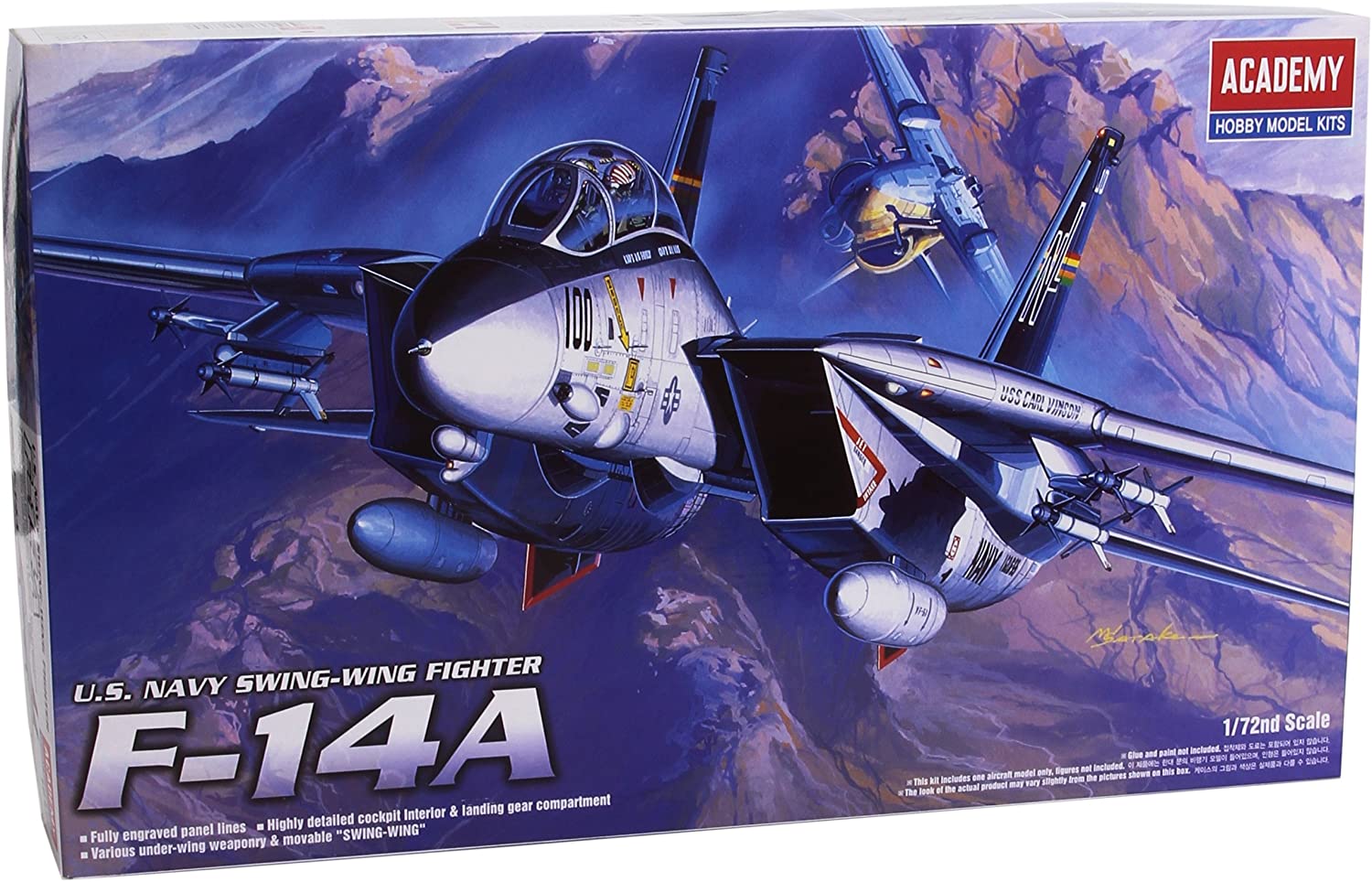 Academy AC12471-1/72 F-14A Tomcat, multicoloured, Small