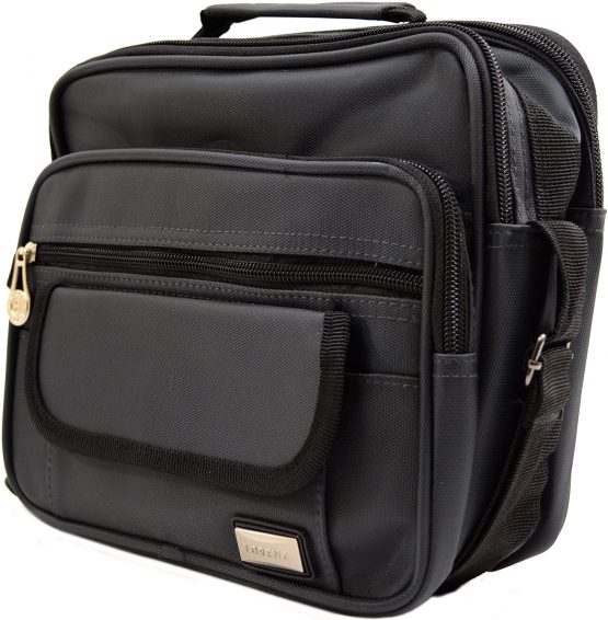 Mens/Ladies Smooth Canvas Style Work/Travel 'Small Messenger' Cross Body Bag - Image 3
