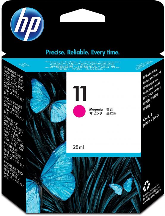 HP C4837A 11 Original Ink Cartridge, Magenta, Single Pack