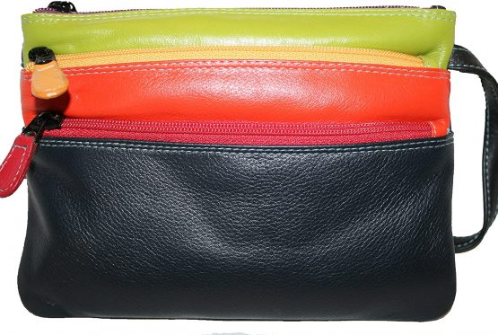 Graffiti/Golunski Small Leather Cross over Body Bag Style 7156 multi