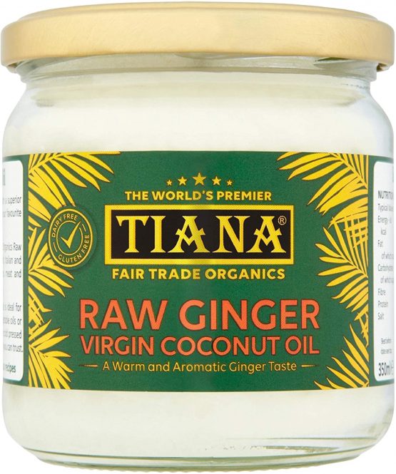 TIANA® Fairtrade Organics Raw Cold Pressed Ginger Virgin Coconut Oil 350 ml