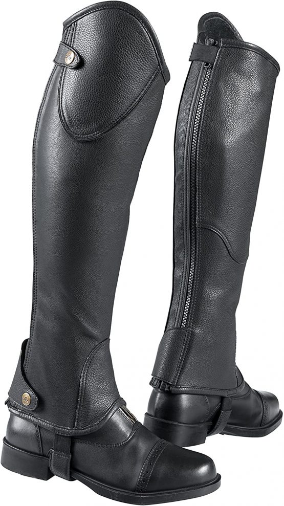 Equi-Theme/Equit'M Unisex's 913238220 Premium Half-Chaps, Black, Small