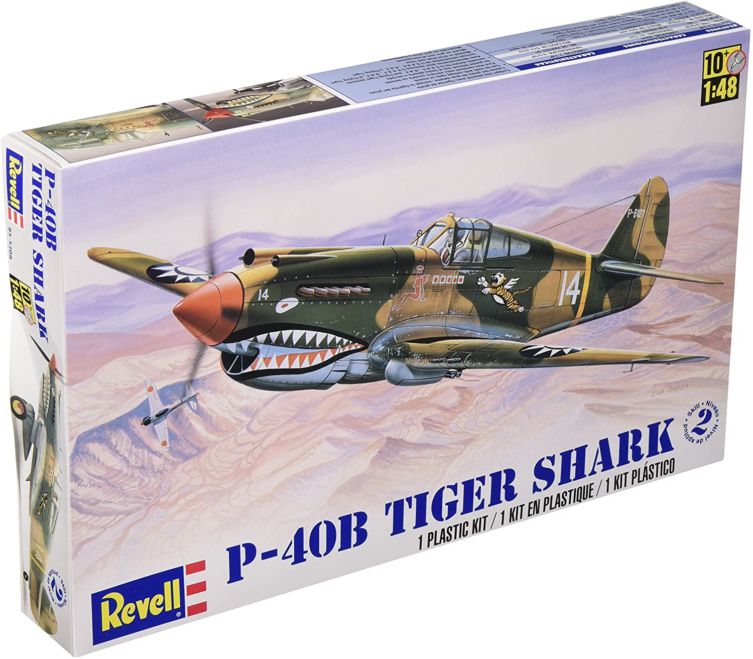 Revell Monogram 1:48 - P-40B Tiger Shark (7021) RVM5209, Multi-colored