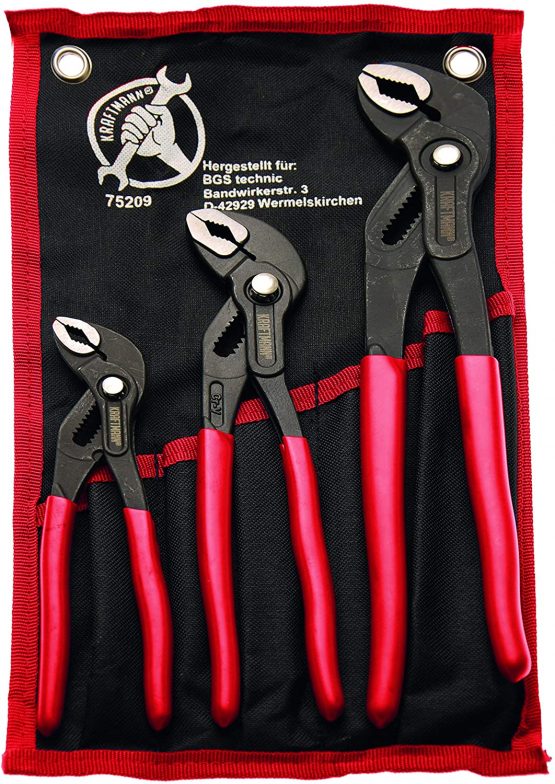 Kraftmann 75209 | Water Pump Pliers Set | 175 / 240 / 300 mm | 3 pcs.