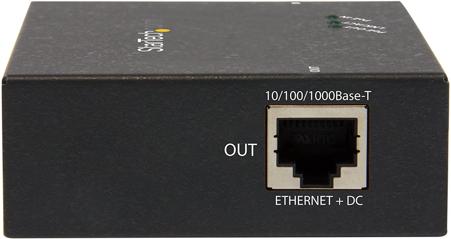 StarTech.com POEEXT1GAT 1 Port Gigabit PoE+ Extender 802.3at and 802.3af, 100 m (330 ft), Power Over Ethernet Extender - Image 2