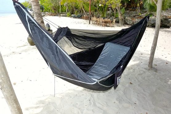 Hammock Bliss Sky Bed Bug Free - Insect Free Hanging Tent That Hangs Like A Hammock But Sleeps Like A Bed - Unique Asymmetrical Design Creates An Amazing Lay Flat Camping Hammock Sleeping Experience - Image 4