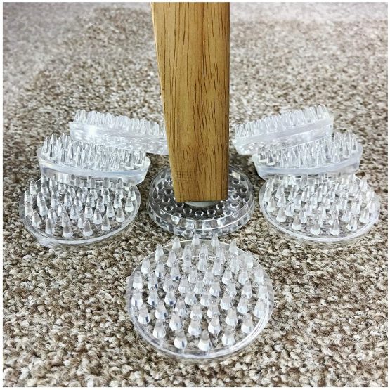 DIY Doctor - Carpet Savers - Carpet Protectors To Remove Indentations and Damage - 53 spikes each - Pack of 8 Castor Cups - 50mm Diameter