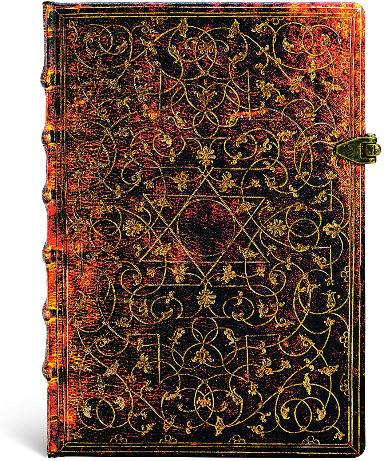 Paperblanks Grolier Ornamentali Grolier Midi Notebook with Lined Pages, Gold