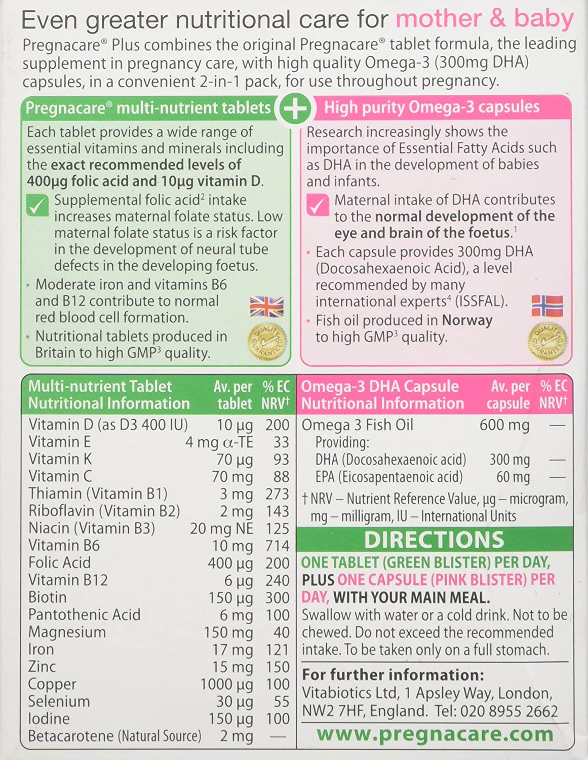 Pregnacare Plus, Extra Support During Pregnancy, 84 Tablets, 56 count (Pack of 1) - Image 2
