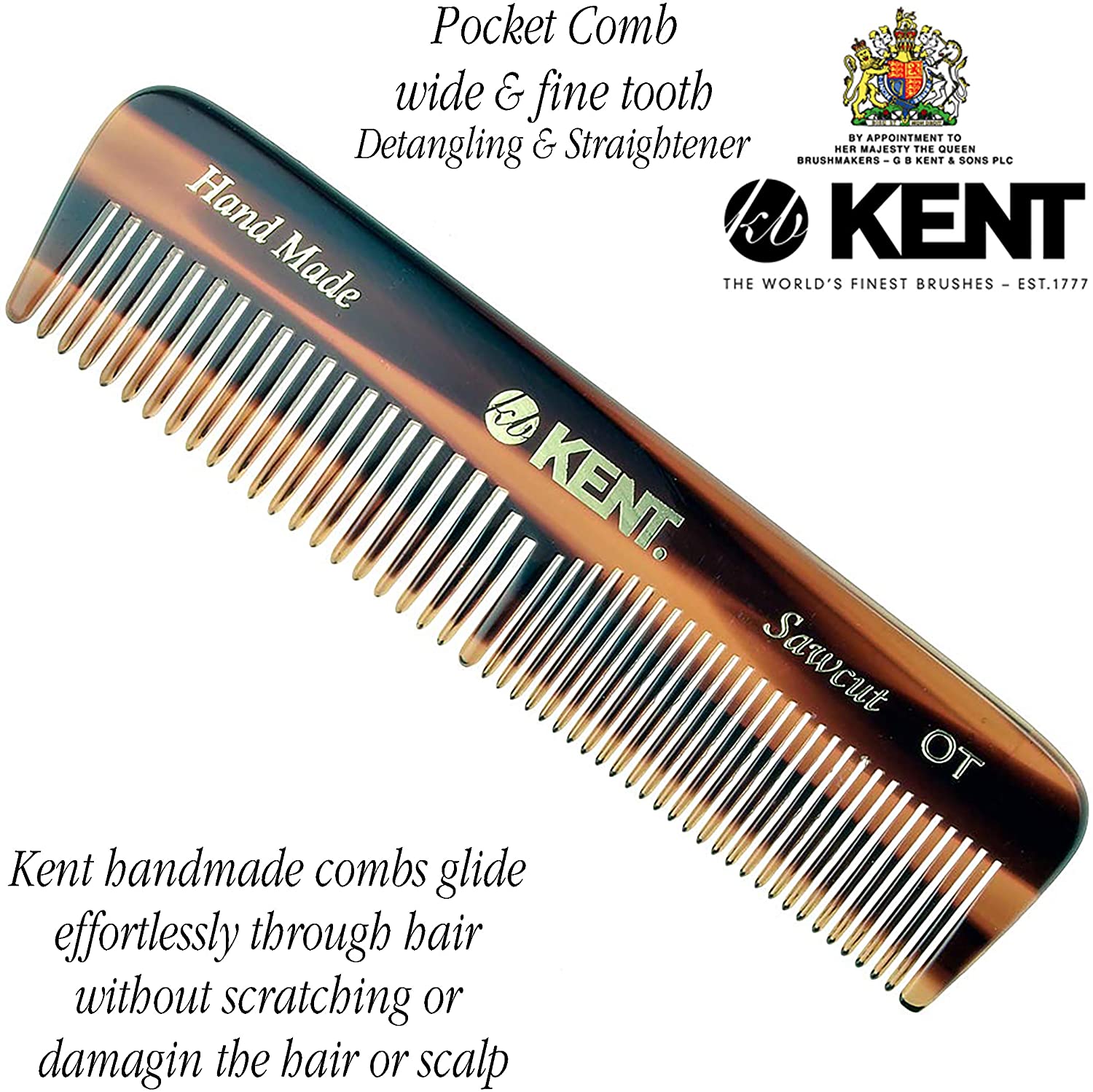 Kent Handmade A OT Pocket Comb - Image 2