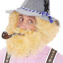 Character Curly /Beard - Blonde Wig for Hair Accessory Fancy Dress