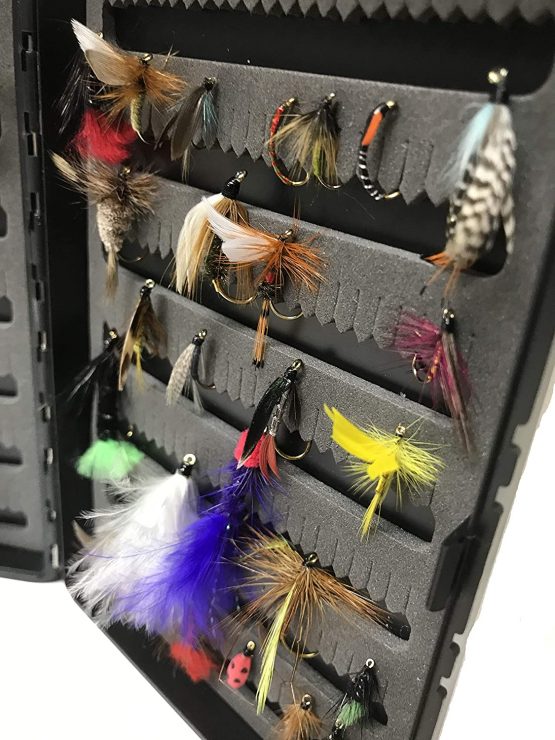 BestCity Fishing Flies Set of 25 fly selection Season set in box with Leaders - Image 2
