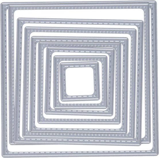 Elizabeth Craft Designs Metal Die Stitched Squares, 5.25-inch Large st, Acrylic, Multicoloured, 0.1 x 5.9 x 10.4 cm - Image 2
