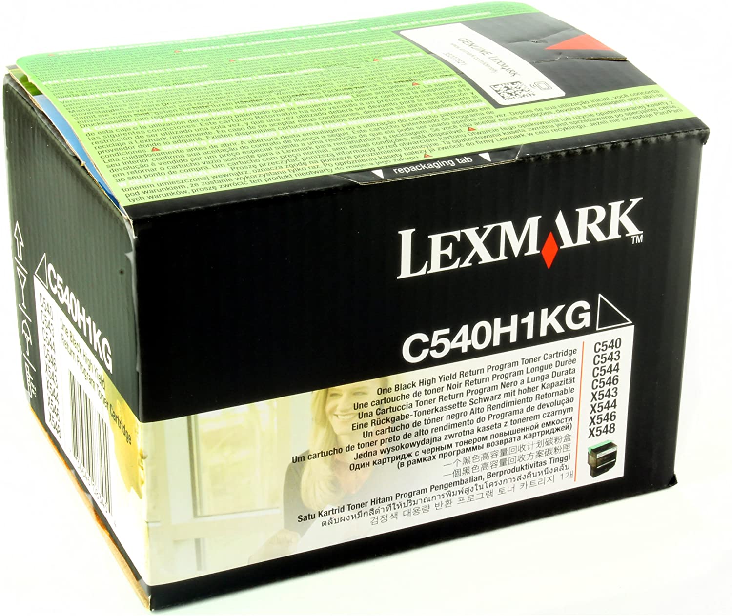 Lexmark Blk Rt Prg 2.5K Tnr C540H1KG, Black, 1 Pack