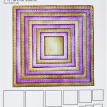 Elizabeth Craft Designs Metal Die Stitched Squares, 5.25-inch Large st, Acrylic, Multicoloured, 0.1 x 5.9 x 10.4 cm