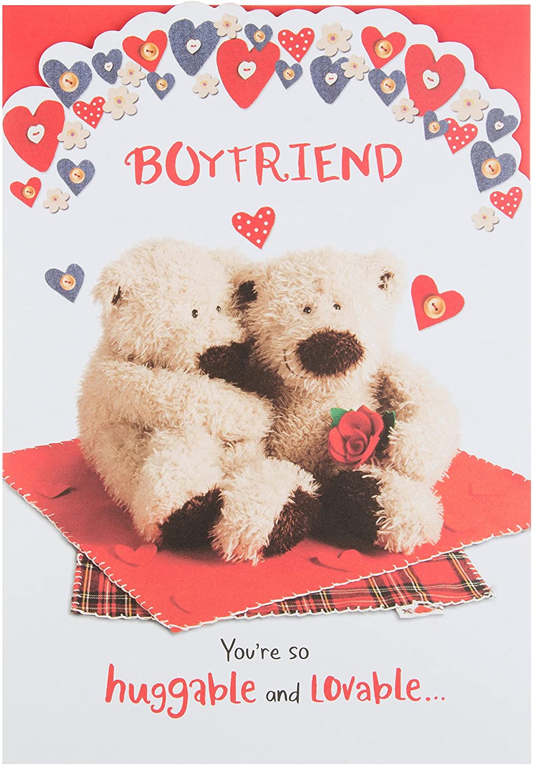 Hallmark Boyfriend Valentine's Day Card 'Huggable' - Medium