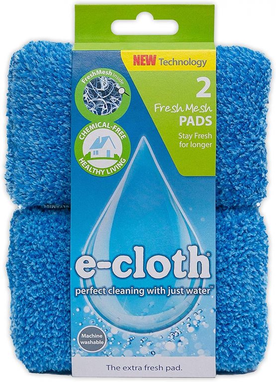 E-Cloth Fresh Mesh Pad, Non-scratch Kitchen Scrub Sponge, Blue, 2 Pack - Image 2