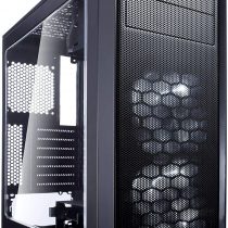 Fractal Design Focus G - Mid Tower Computer Case - ATX - High Airflow - 2x Fractal Design Silent LL Series 120mm White LED Fans Included - USB 3.0 - Window Side Panel - Black