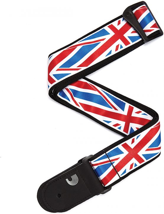 D'Addario Accessories Guitar Strap - Guitar Accessories - Electric Guitar Strap, Acoustic Guitar Strap, Acoustic Electric Guitar Strap & Bass Guitar Strap - Woven - Union Jack
