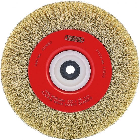 Draper 33880 Crimped Steel Wire Brushes, 200mm x 19mm