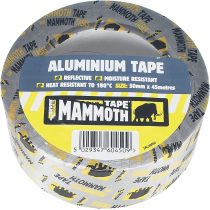 Everbuild EVB2ALUM100 Mammoth Aluminium Tape, Heat and Light Reflective Tape, Silver, 100 mm x 45 m