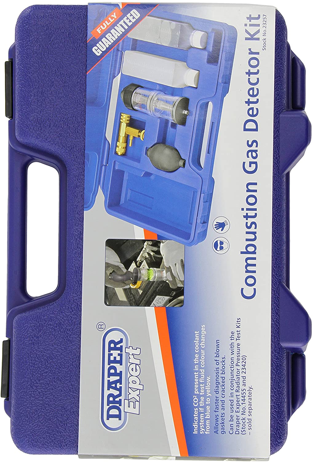 Draper Expert 23257 Combustion Gas Leak Detector Kit, Blue