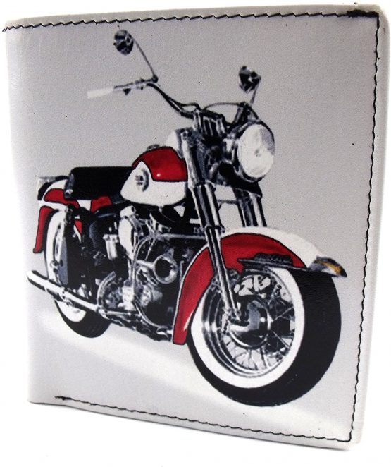 Designer Leather Wallet by Retro - Classic Harley Bike 7 543