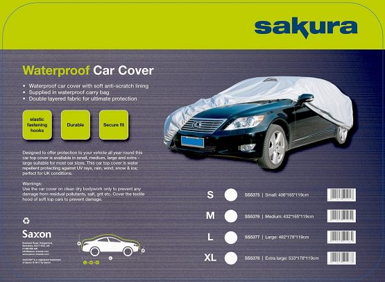 Sakura SS5377 Car Cover, 482 x 178 x 119 cm - Image 2
