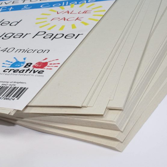 A2 Recycled Off White Sugar Paper 50 sheets 100gsm by BCreative® - Image 3
