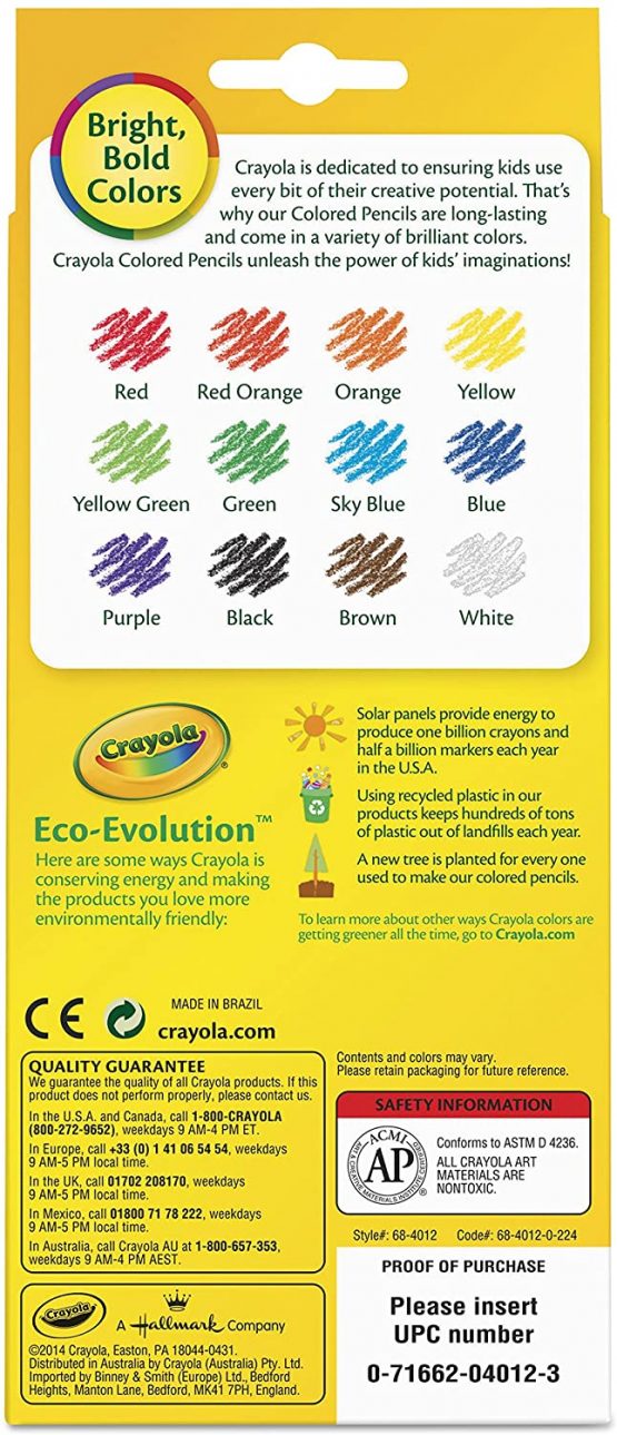 Crayola 68-4012 Colored Pencils, 12-Count, Pack of 1, Assorted Colors(Discontinued by manufacturer) - Image 4