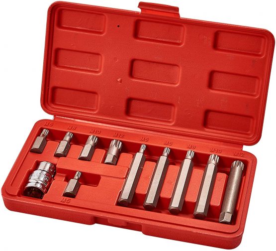 Amtech I8450 Spline Bit Set, 1/2-Inch, 11-Piece - Image 2