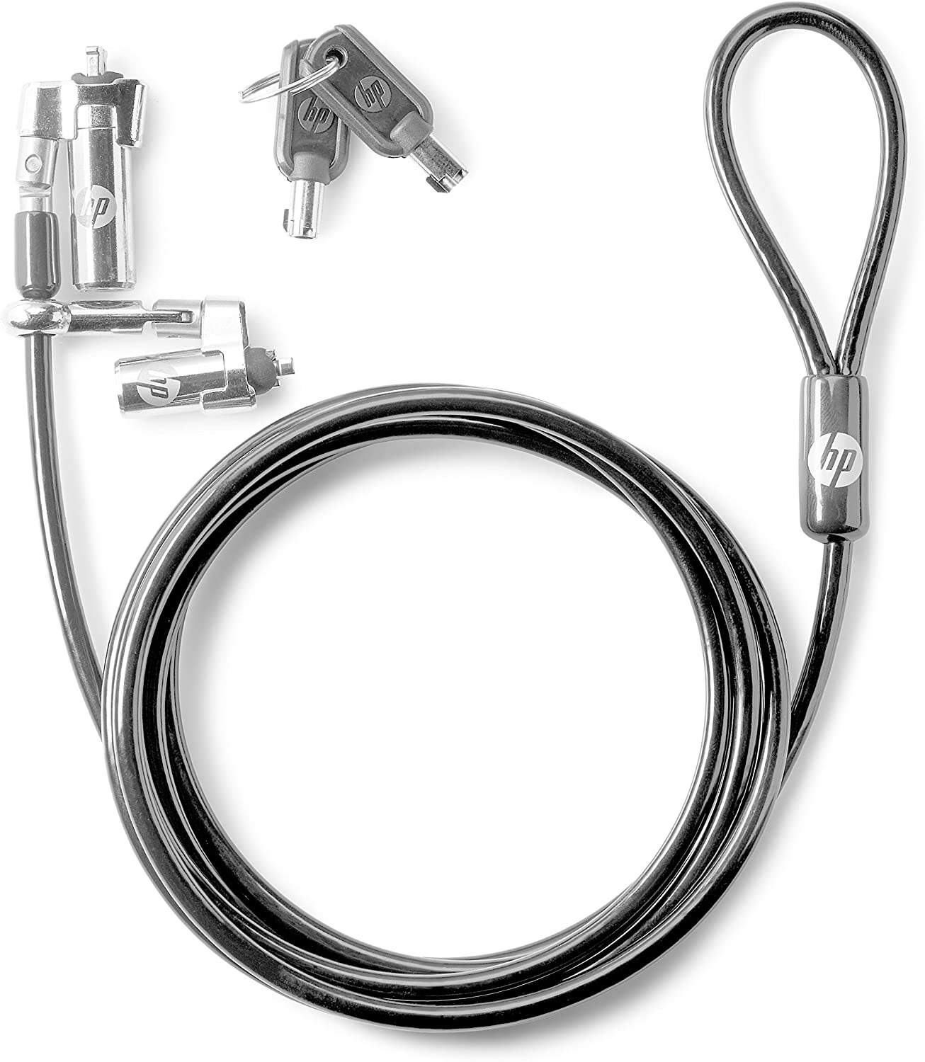 HP Dual Head Keyed Cable Lock, Schwarz - Image 3