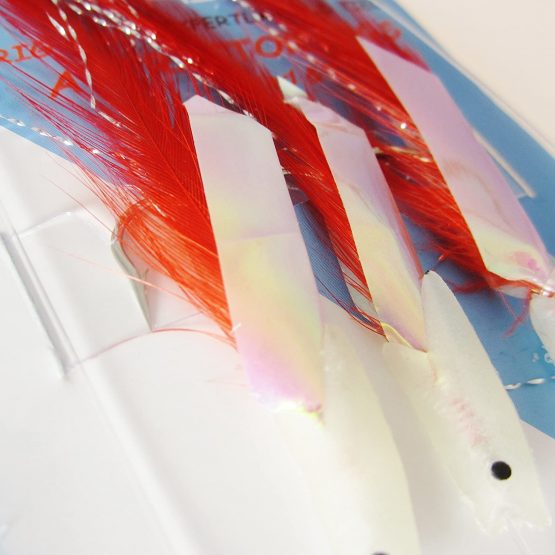 Fishzone RIG PRO SERIES - 10 Packs of Single Type Commercial Quality Sea Feather Lure Fishing Rigs - Ideal for Sea Boat Shore for Mackerel, Herring, Bass & Cod (Hokkai Glo) - Image 2