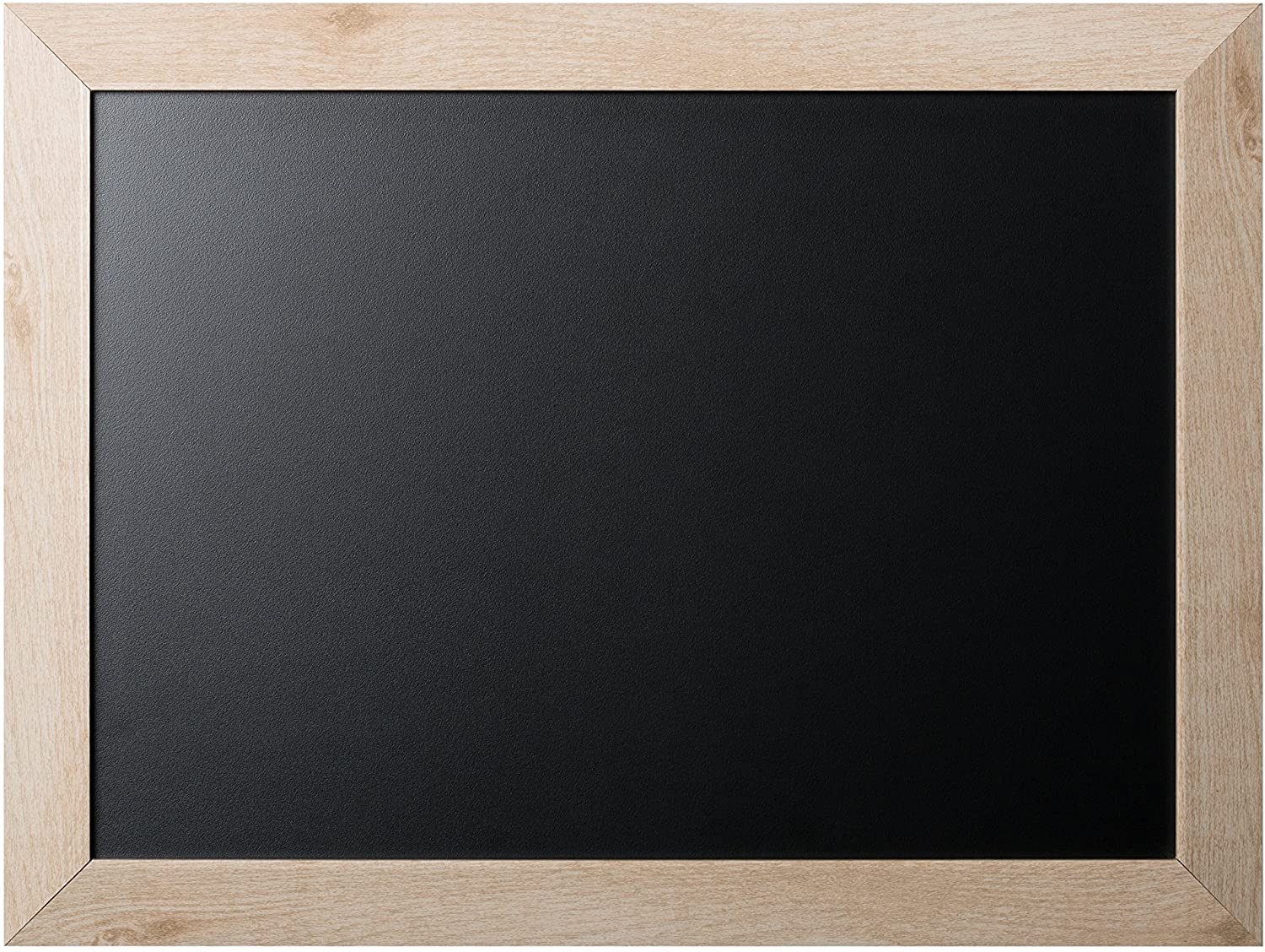 Bi-Office Kamashi Chalkboard, 90 x 60 cm, Black Surface, Bianco MDF Frame, 90x60 cm