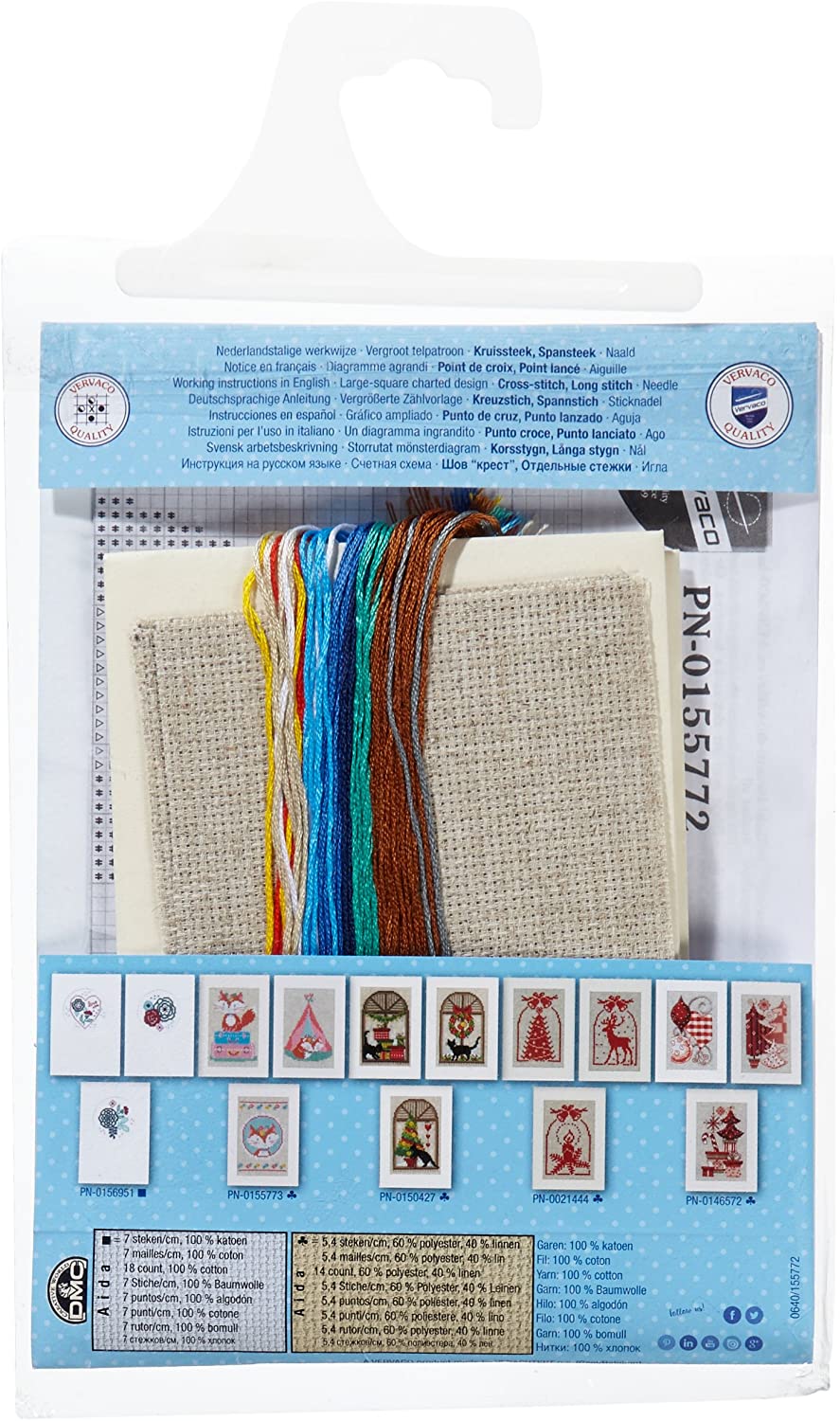 Vervaco Counted Cross Stitch Kit: Cards: LIEF Indian Bear: Set of 3, Acrylic, NA, 10.5 x 15cm, N\a - Image 2