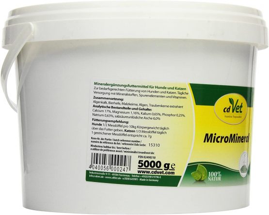 cdVet Naturprodukte MicroMineral Hund & Katze 5 kg - natural micronutrient supply - relief detoxification organs - mineral balance - metabolism - coat - vitamin protection - - Image 3
