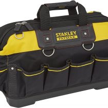 STANLEY FATMAX Technician Tool Bag, Heavy Duty 600 Denier and Leather, Multifunctional Tool Storage Organiser, 18 Inch, 1-93-950